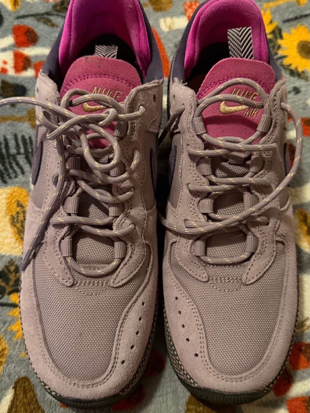 Nike Air Force 1 Wild Women's Lavender and Pink Low-Top Sneakers
